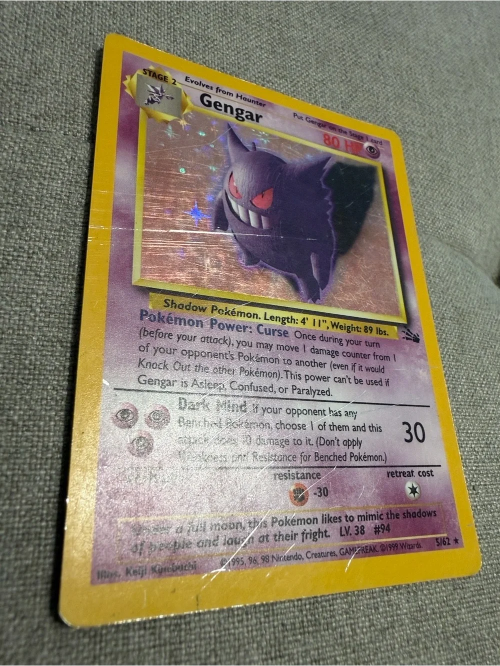 Pokemon holographic gengar